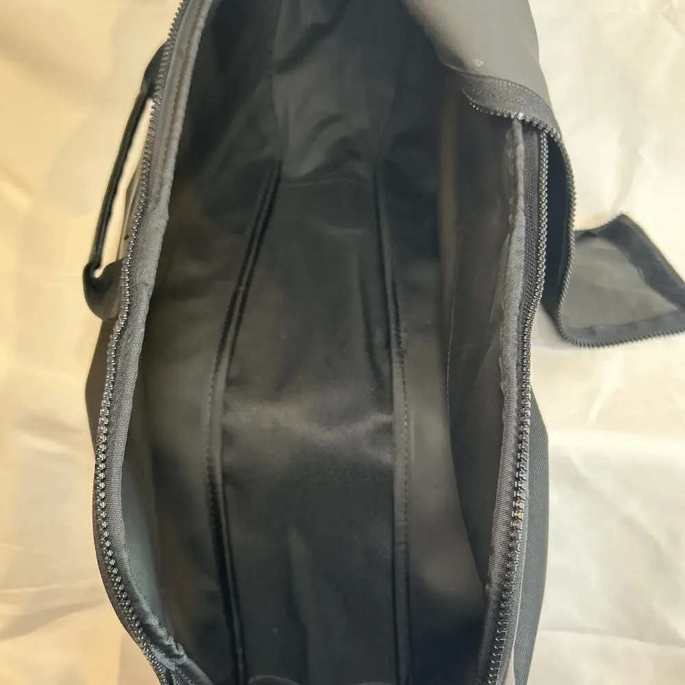 Harley SaddleBag Luggage Bag Double Zipper and Double Handle Black